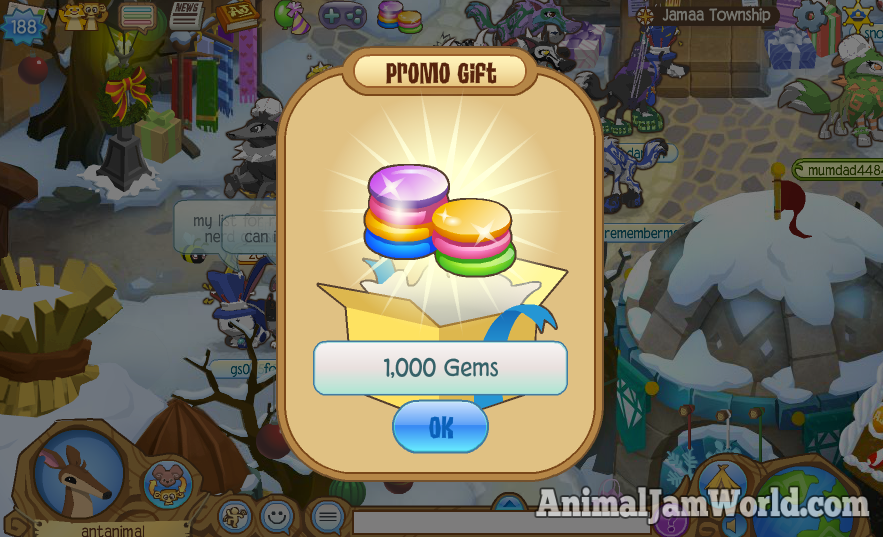 Animal Jam 500 Gems